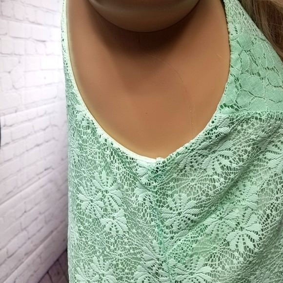 Alya Mint Green Lace Mini Dress - Picture 12 of 13